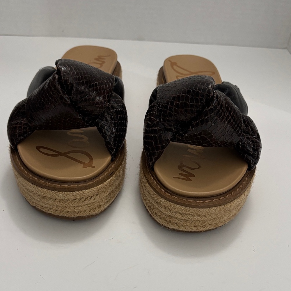 Sam Edelman Size 6,  Brown/Black Woven Sandals